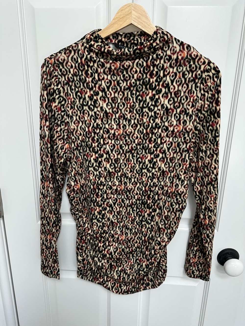 Liverpool Los Angeles Ikat Mock neck long sleeve NWT Size M